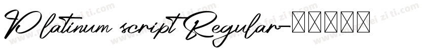Platinum script Regular字体转换